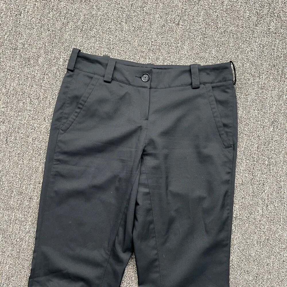 Nike‎ Golf Pants Size 2 Womens Black 28 x 25 Athletic Pants Dri Tour Performance